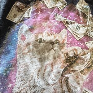 Whimsical Cat Print Crop Top